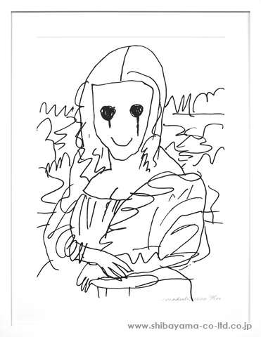 MADSAKI「Coffee Break Drawing of Mona Lisa_P」シルクスクリーン