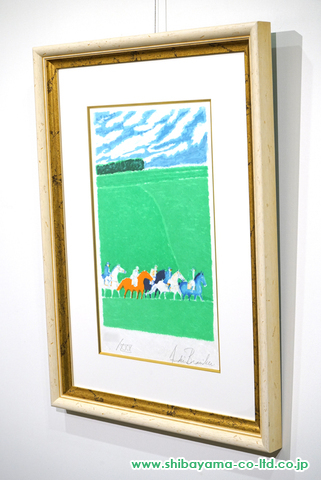 アンドレ・ブラジリエ「春の乗馬」リトグラフ :: 絵画買取・絵画販売 