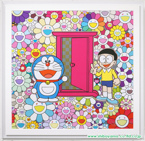 村上隆 ドラえもん 版画「どこでもドア」でお花畑にやって来た！