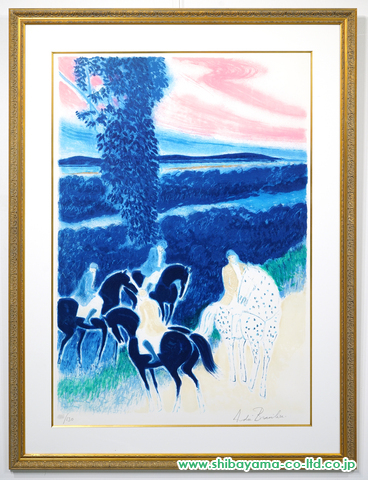 アンドレ・ブラジリエ「四頭の馬」リトグラフ :: 絵画買取・絵画販売