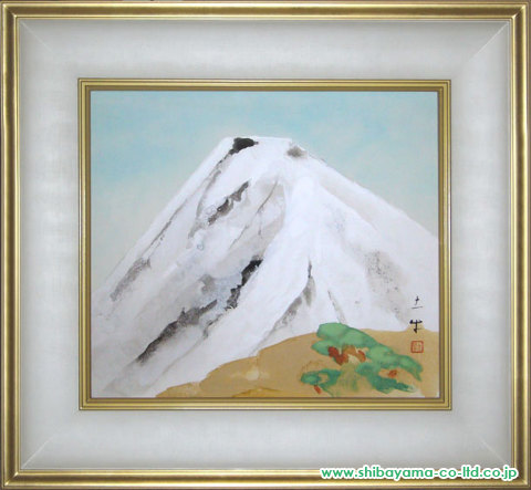 魅力の 奥村土牛 リトグラフ 富士 シリアルナンバー有り - 版画 