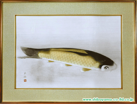 奥村土牛「鯉」木版画（作品番号：0001476） :: 上野の絵画買取・絵画 