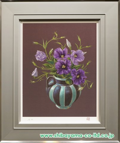 杉山寧 「朝顔」 額 箱有 絵画 日本画 引取品 杉山寧 「朝顔」 額 箱有 絵画 日本画 引取品 杉山寧 「朝顔」 額 箱