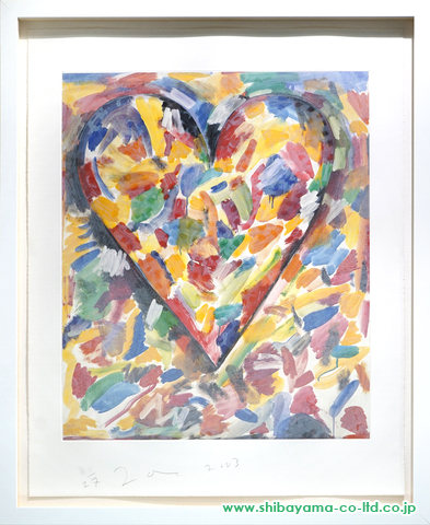 ジム・ダイン「White Heart」リトグラフ＋銅版画