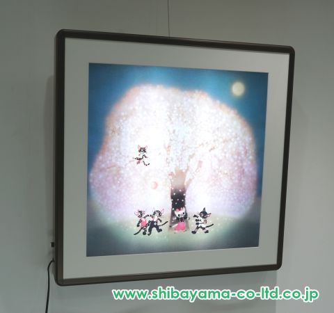 藤城清治「夜桜」リトグラフ :: 絵画買取・販売 - シバヤマ 藤城清治「夜桜」リトグラフ :: 絵画買取・販売 - シバヤマ