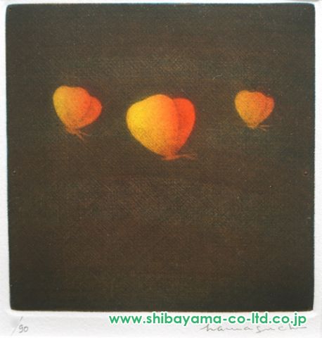 浜口陽三 【三匹の蝶（青）】 銅版画 浜口陽三 三匹の蝶 | 絵画など美術品の販売と買取 | 東京・銀座