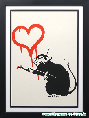 バンクシー「(WCP) Love Rat」スクリーンプリント :: 絵画買取・絵画