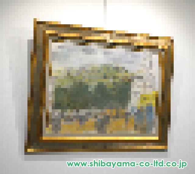 ジャン・フサロ「リヨンの丘」オイルパステル P15号 :: 絵画買取・販売