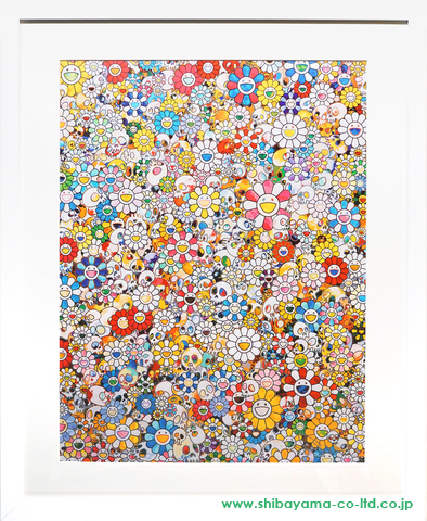 村上隆「Skulls & Flowers Multicolor」オフセット・リトグラフ