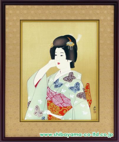 伊東深水「初島田」木版画 :: 絵画買取・販売 - シバヤマ