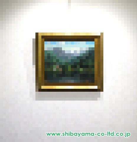 成田禎介、『雪の山と湖』、希少画集より、状態良好、新品木製額・額装付 成田禎介「山と湖」洋画 10号 :: 絵画買取・販売 - シバヤマ