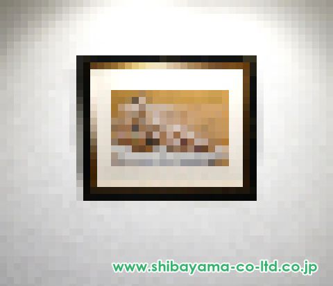 縦長４８センチ✕横幅３６センチサイズ額装クレヨンパステル手描き女性裸婦画飾り品 横尾正夫「裸婦」パステル :: 絵画買取・販売 - シバヤマ