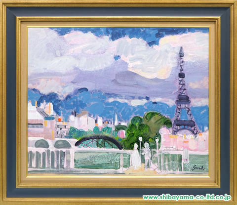 ジル・ゴリチ「パリの風景」油彩 12号