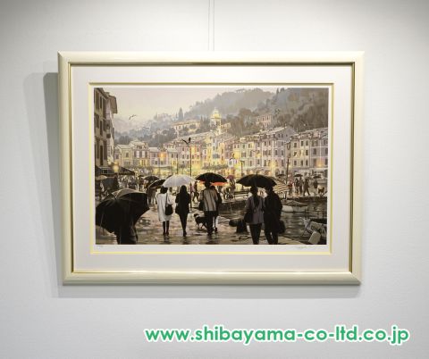笹倉鉄平「雨のポルトフィーノ」セリグラフ :: 絵画買取・販売 笹倉鉄平「雨のポルトフィーノ」セリグラフ :: 絵画買取・販売