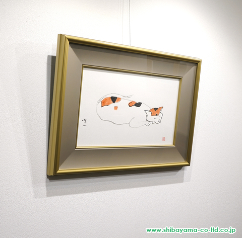 熊谷守一「三毛猫」木版画 :: 絵画買取・絵画販売専門店 - 株式会社