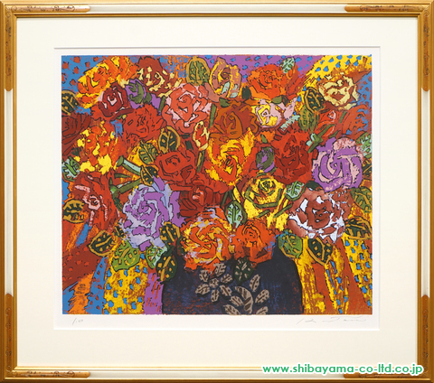 絹谷幸二「薔薇」セリグラフ :: 絵画買取・絵画販売専門店 - 株式会社