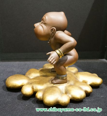 籔内佐斗司「金雲追い風童子」ブロンズ :: 絵画買取・販売