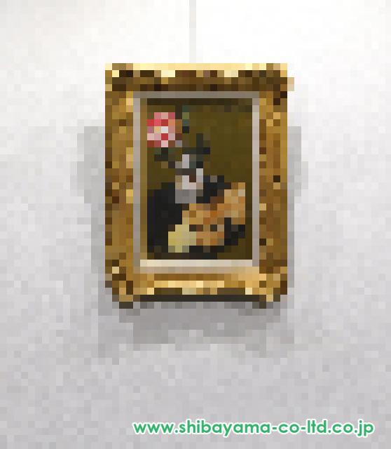 中川一政「瓶の椿」紙に岩彩＋墨 P6号 :: 絵画買取・販売 - シバヤマ