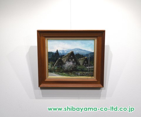 124.「白川郷の家並」髙橋一善 油絵 124.「白川郷の家並」髙橋一善 油絵