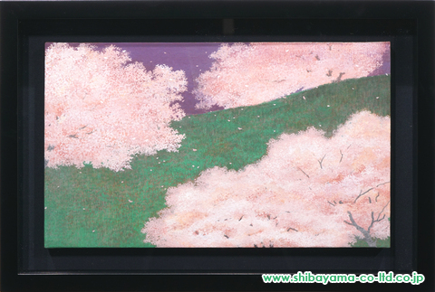 野村京香「丘の桜」日本画 M8号