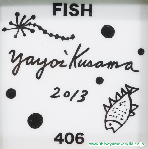 草間彌生「魚 FISH (プレート)」絵皿 :: 絵画買取・絵画販売専門店 - 株式会社シバヤマ