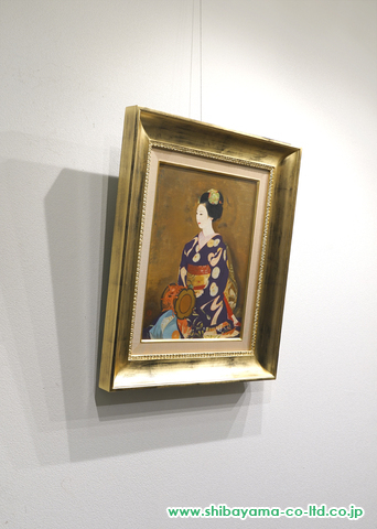 鬼頭鍋三郎「舞妓」油彩 6号 :: 絵画買取・絵画販売専門店 - 株式会社シバヤマ