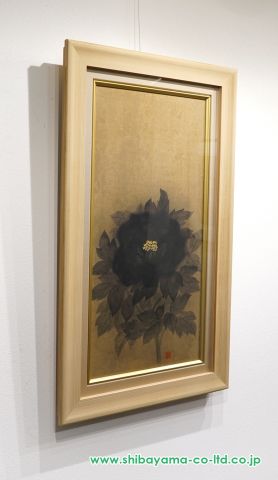 小泉淳作「墨牡丹図」紙本彩色 :: 絵画買取・販売 - シバヤマ