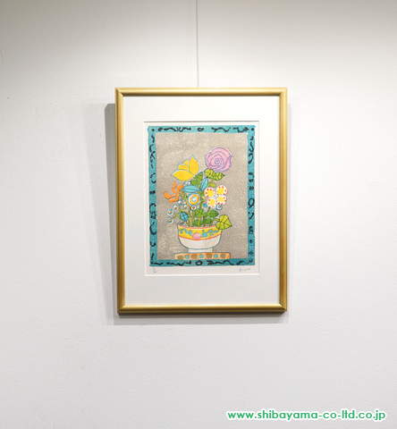 ポール・アイズピリ「グレー背景の花束」リトグラフ :: 絵画買取・販売 - シバヤマ