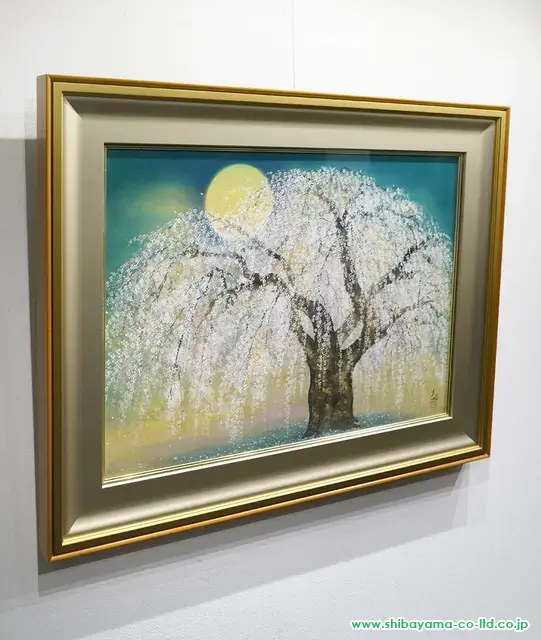 木村圭吾「春宵 弘前城」日本画 P30号 :: 絵画買取・販売 - シバヤマ