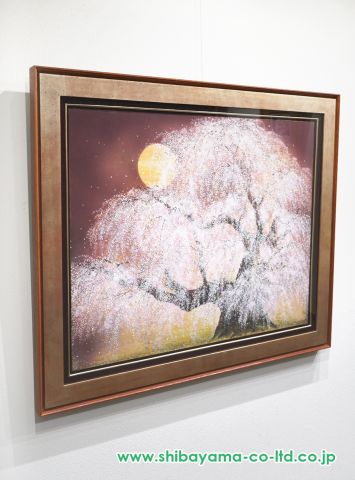 木村圭吾、【爛漫（三春の滝桜）】、希少な額装用画集より、美品