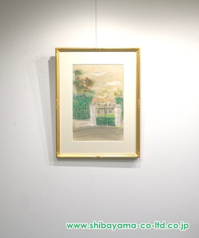 香月泰男「タヒチにて」パステル M8号 :: 絵画買取・販売 - シバヤマ