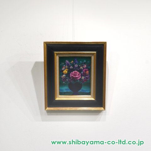 鷹山宇一「高原の花」油彩 3号 :: 絵画買取・販売 - シバヤマ