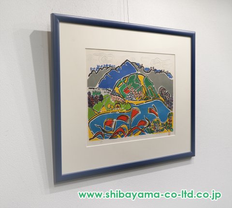 カイコ・モティ ドーリー湖 風景画 リトグラフ アート額装品 ジャン・コクトー 絵画 版画 オリジナルリトグラフ 絵