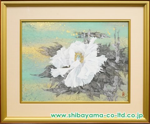 松村公嗣「緑春」日本画 P12号 :: 絵画買取・販売 - シバヤマ