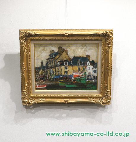 超熱 1548 田村 洋画家 油彩 複製 「ニッカ余市工場にて」 児玉