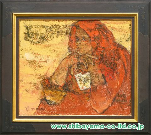 S10号油彩画「棚田の里」No.47 小阪正次 『薩摩壺と柿』 油絵 F10（10号） : 内田画廊 - 通販