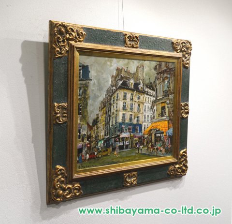 児玉幸雄「パリ―の街角」油彩 10号 :: 絵画買取・販売 - シバヤマ