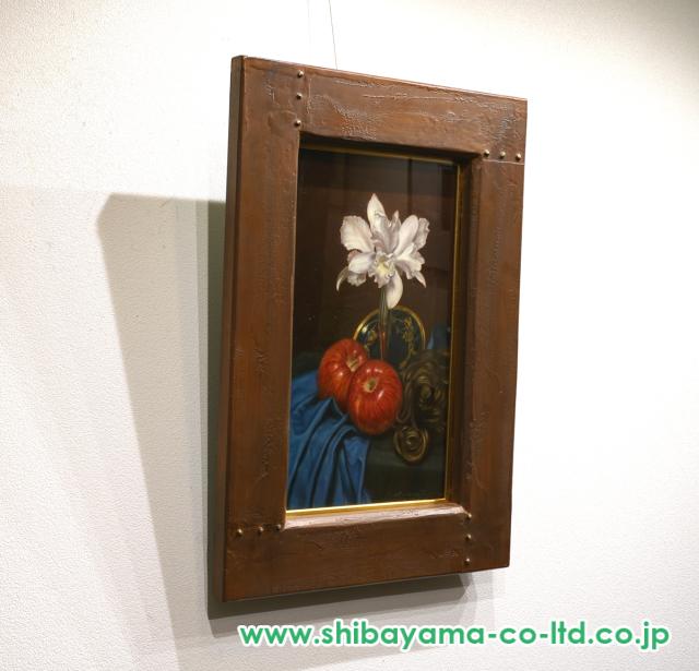 三嶋哲也「小さなカトレア 林檎 ウィッグ」油彩 M8号 :: 絵画買取