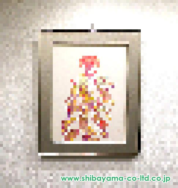 岡崎忠雄「鶏頭」日本画 P15号 :: 絵画買取・販売 - シバヤマ