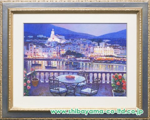 フランシスコ・ボッシュ「夏至の日のテラス」油彩 10号 :: 絵画買取