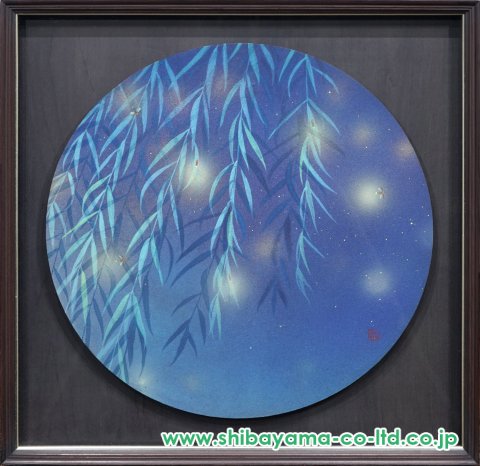 名古屋剛志「夜ヲ灯ス」日本画 6号