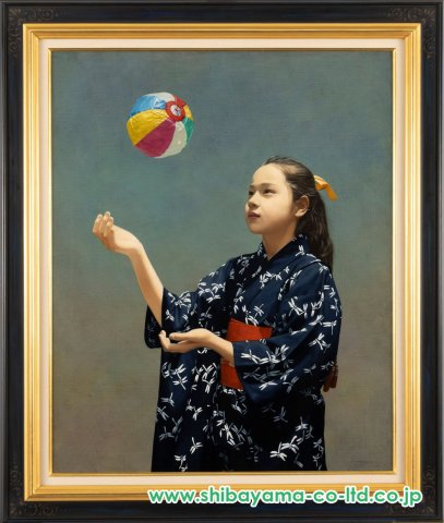 清水悦男「六月の蒼穹」油彩 25号 :: 絵画買取・販売 - シバヤマ