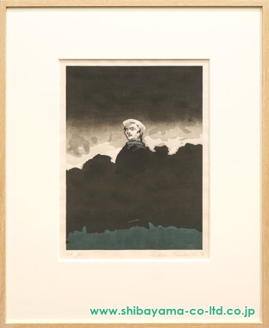 舟越桂「蒼い湖」リトグラフ :: 絵画買取・販売 - シバヤマ