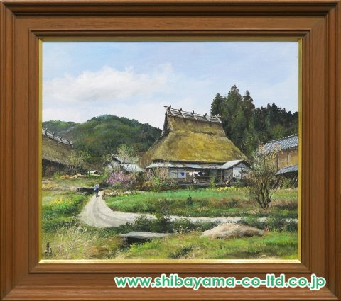 林喜市郎「丹波路」油彩 10号 :: 絵画買取・販売 - シバヤマ