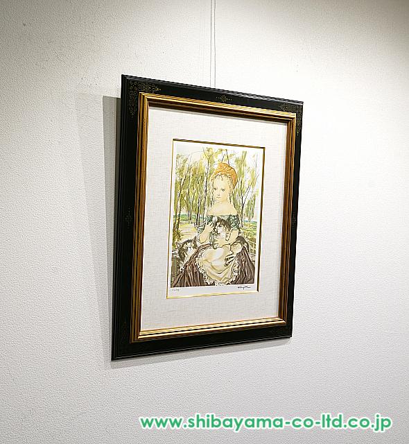 藤田嗣治「2匹の猫を抱く少女」リトグラフ :: 絵画買取・販売 - シバヤマ