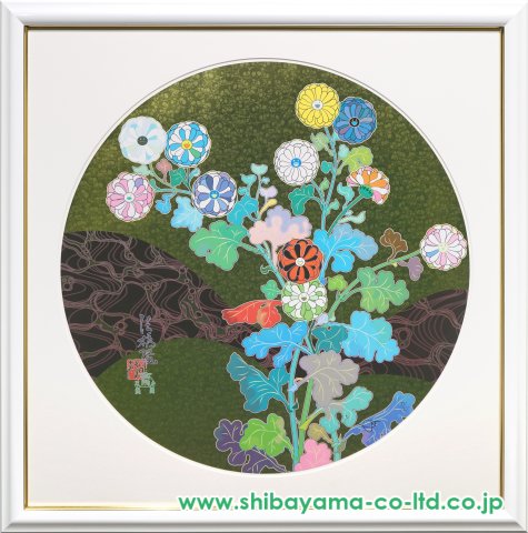 村上隆「潤声：夜に光る草花」オフセット・リトグラフ :: 絵画買取