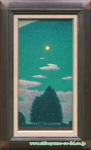 越智紀久張「月昇」油彩 M8号 :: 絵画買取・販売 - シバヤマ