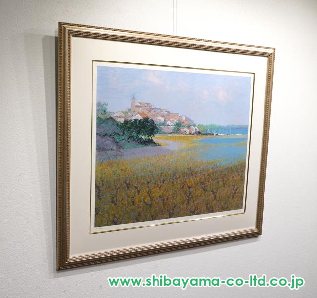 アンドレ・ブーリエ「バージュの湖」リトグラフ :: 絵画買取・販売