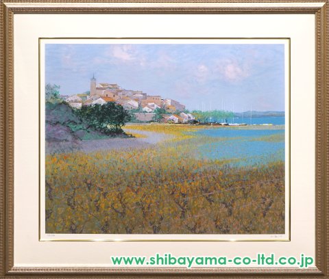 アンドレ・ブーリエ「バージュの湖」リトグラフ :: 絵画買取・販売