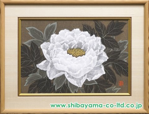 小泉淳作「白牡丹」日本画 M12号 :: 絵画買取・販売 - シバヤマ